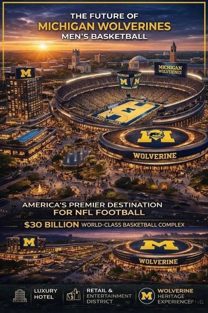 🚨 BREAKING: Michigan Wolverines Men’s Basketball Announces Historic $30 Billion Stadium Investment