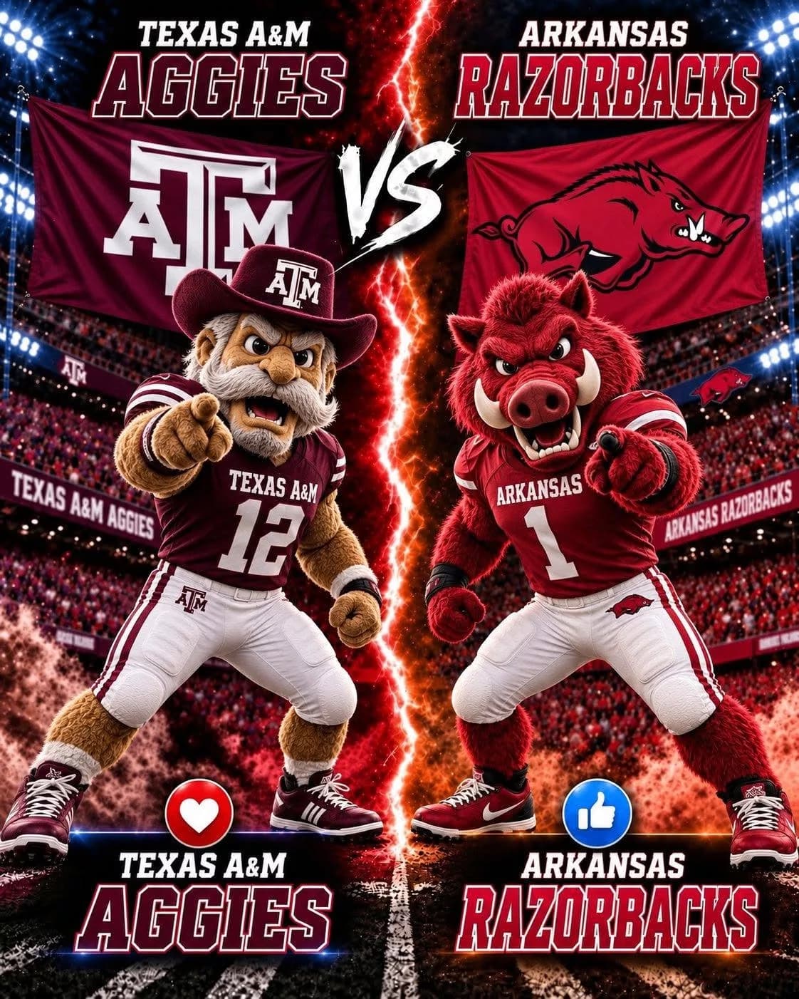 🗓️ CONFIRMED: Texas A&M Aggies vs. Arkansas Razorbacks game has been rescheduled. 🔥