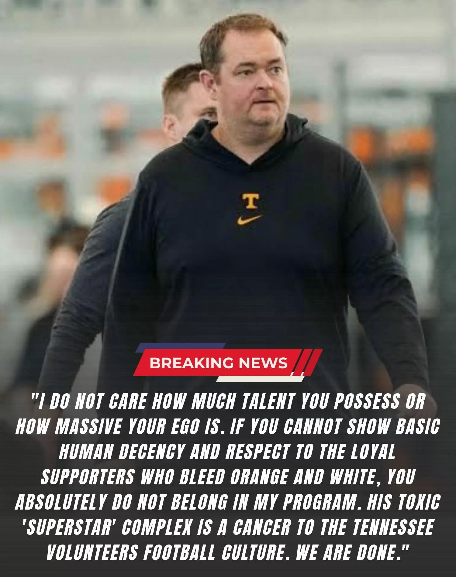 🚨 BREAKING NEWS: The Tennessee Volunteers Football have permanently dismissed a star player, effective immediately, following an appalling incident outside Neyland Stadium in which the athlete allegedly ignored an 82-year-old lifelong Volunteers supporter and refused to take a photo.