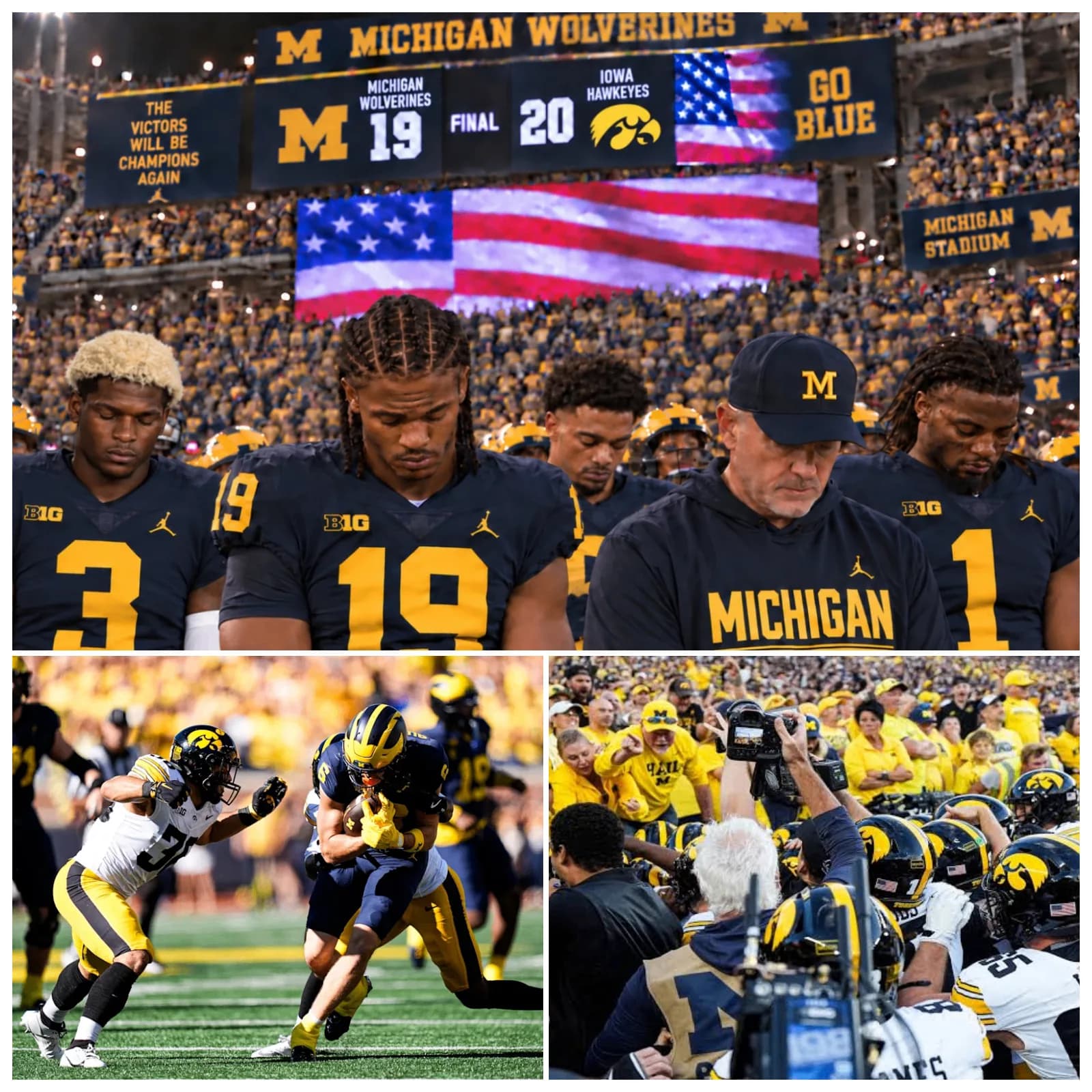No one expected it — but the postgame National Anthem performed by the entire Michigan Wolverines team brought the stadium to tears.