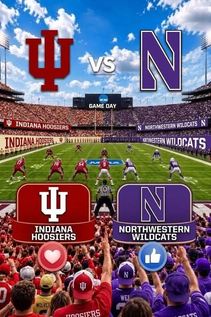 π¨ OFFICIAL BROADCAST UPDATE: Indiana Hoosiers vs. Northwestern Wildcats Set for Prime Time π