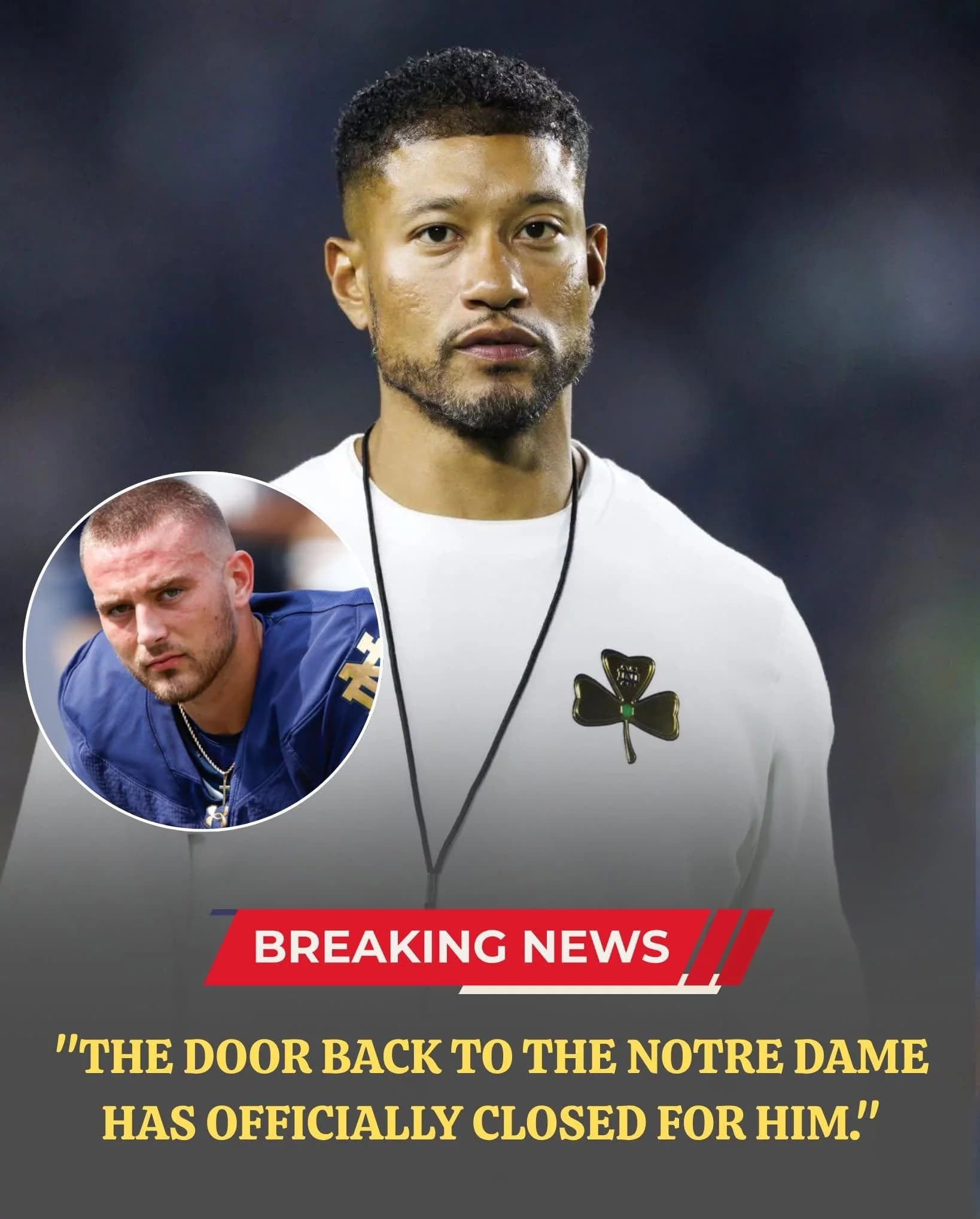 Notre Dame Fighting Irish head coach Marcus Freeman has sent shockwaves through the college football world after reportedly confirming that a player has been removed from the Notre Dame Fighting Irish football team and will no longer have any chance of returning.