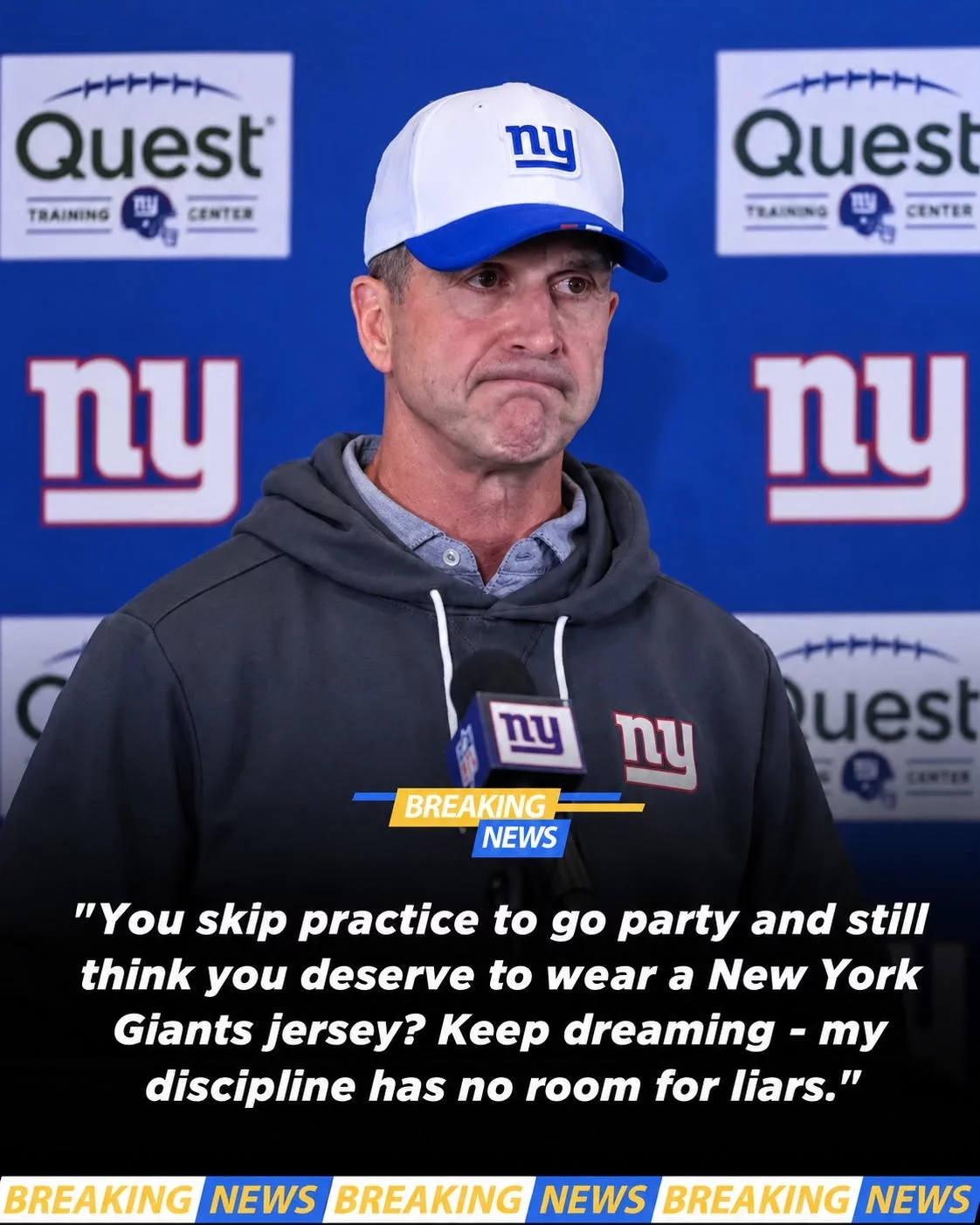 🚨 BREAKING: New York Giants in Turmoil After Coach John Harbaugh Allegedly Suspends Two Star Players